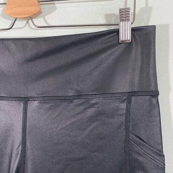 Savvi Women’s Sheen Black Side Pocket Code Bike Shorts Size XL NWT - Picture 3 of 9